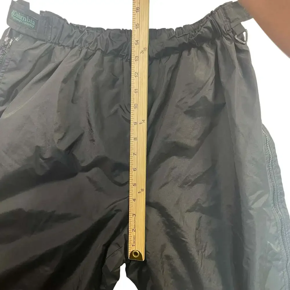 Columbia Waterproof Rain Pants Black Full Zip Men’s XL